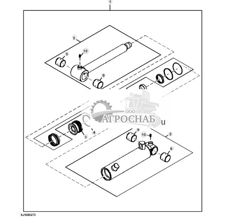 Grapple Cylinder, Hultdins Supergrip 260  260R  260S  260RS  300  300R  300S  300RS - ST141900 274.jpg